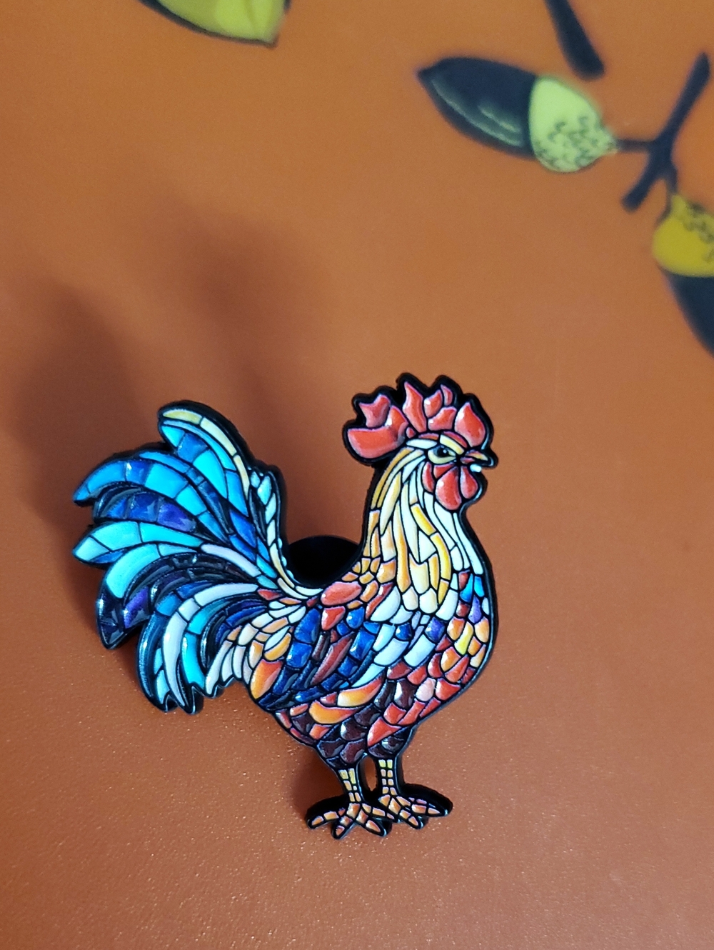Colorful Rooster Bird Pin - Multicolor Accessory